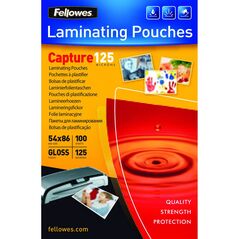 Fellowes folie do laminowania 125 µ 54x86 mm, 100 szt. (5306302) 653472 77511530630