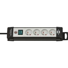 Listwa zasilająca Brennenstuhl Premium-Line 4 gniazda 1.8 m biało-czarna (1951544100) 662106 4007123627646