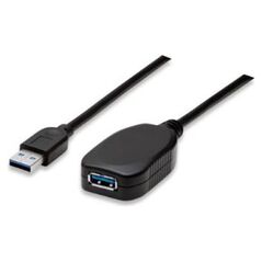 Kabel USB Manhattan USB-A - USB-A 5 m Czarny (150712) 705899 766623150712