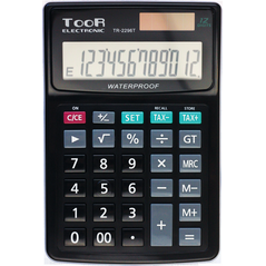 Kalkulator Toor Electronic TR-2296 12-pozycyjny wodoodporny (KA6767) 709028 5903364216184