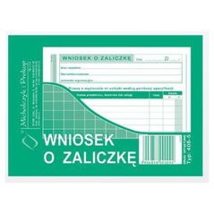 Michalczyk & Prokop Wniosek o zaliczkę A6 40 kartek (408-5) 710631 5906858000092