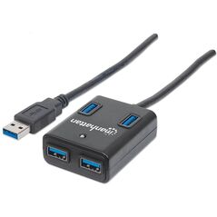 HUB USB Manhattan 4x USB-A 3.0 (162302) 730191 766623162302
