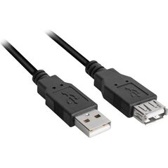 Kabel USB Sharkoon USB-A - USB-A 0.5 m Czarny (4044951015399) 730696 4044951015399