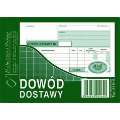 Michalczyk & Prokop Dowód dostawy A6 80 kartek samokopiujący (315-5) 710528 5906858002690