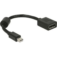 Adapter AV Delock DisplayPort Mini - DisplayPort czarny (65554) 748113 4043619655540