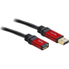 Kabel USB Delock USB-A - USB-A 5 m Czerwony Czarny (82755) 784315 4043619827558