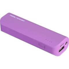 Powerbank Realpower PB-2600 2600mAh Fioletowy 769631 4040895493170