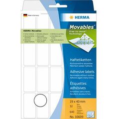 Herma Etykiety samoprzylepne 19x40 mm (10609) 788407 4008705106092