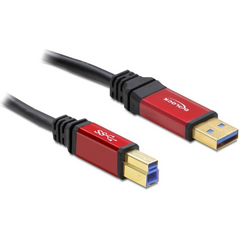 Kabel USB Delock USB-A - microUSB 3 m Czerwony Czarny (82758) 794510 4043619827589