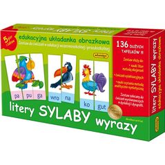 Adamigo Litery Sylaby Wyrazy - Edukacyjna Układanka Obrazkowa 801334 5902410006076