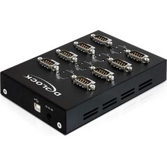 Adapter USB Delock USB - RS-232 x8 Czarny  (61860) 794533 4043619618606