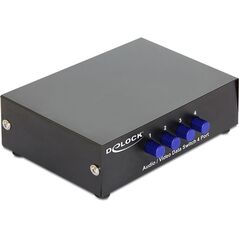 Delock RCA 1x4/4x1, czarny - 87637 794458 4043619876372