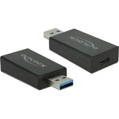 Adapter USB Delock USB-C - USB Czarny  (65689) 944820 4043619656899