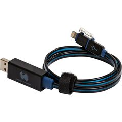 Kabel USB Realpower USB-A - Lightning 0.75 m Niebieski (185961) 945116 4040895859617