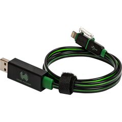 Kabel USB Realpower USB-A - microUSB 0.75 m Zielony (185962) 945121 4040895859624