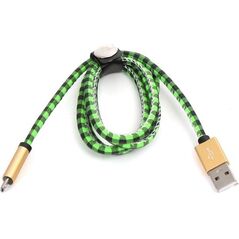 Kabel USB Platinet USB-A - microUSB 1 m Zielony (PUCLC1G) 929699 5907595433235