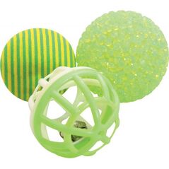 Zolux Zabawki dla kota 3 piłki różne 4 cm 1104539 3336025801252
