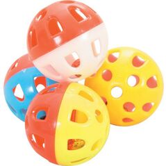 Zolux Zabawki dla kota - zestaw 4 kul z dzwonkami 3 cm 1104546 3336025801320