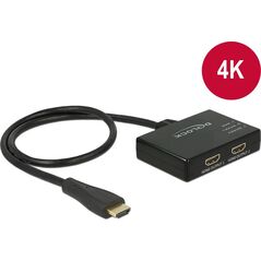 Delock Splitter 1x wejście HDMI > 2x wyjście HDMI (87700) 1241484 4043619877003