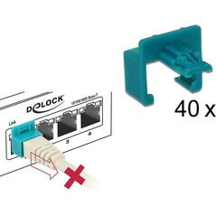 Delock Zestaw startowy Secure Clip RJ45 40 częściowy (86446) 1477220 4043619864461