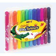 Amos Kredki Silky Twisters 12 kolorów 1498765 8802946507597