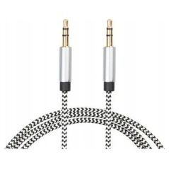 Kabel Libox Jack 3.5mm - Jack 3.5mm 1m srebrny (LB0094) 1677225 5902689074363