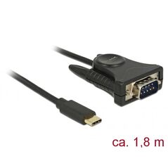 Kabel USB Delock USB-C - DB-9 1.8 m Czarny (62964) 1685638 4043619629640
