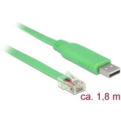 Kabel USB Delock USB-A - RJ-45 1.8 m Zielony (62960) 1716459 4043619629602