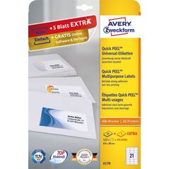 Avery Zweckform Etykiety Quick Peel 64x36 (6170) 1721944 4004182061701