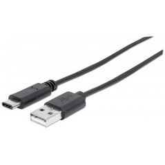 Kabel USB Manhattan USB-A - USB-C 3 m Czarny (354981) 1770767 766623354981