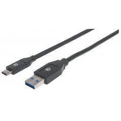 Kabel USB Manhattan USB-A - USB-C 2 m Czarny (354974) 1770793 766623354974