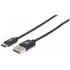 Kabel USB Manhattan USB-A - USB-C 2 m Czarny (354929) 1770796 766623354929