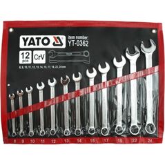 Yato Zestaw kluczy płasko-oczkowych 8-24mm 12szt. (YT-0362) 3021541 5906083903625