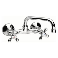 Bateria umywalkowa Ferro Retro ścienna chrom (XR3) 3051543 5901095604294