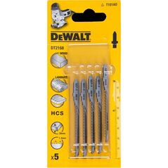 Dewalt Brzeszczot do drewna i laminatu typ T HCS 76x47mm podziałka 1,4mm 5szt. (DT2168-QZ) 3097498 5035048033234