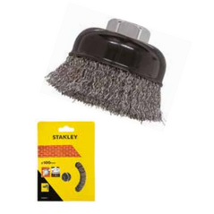 Stanley Szczotka druciana garnkowa 65mm M14 drut stalowy falisty 1szt. STA36200 3134043 5035048377338