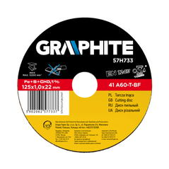 Graphite Tarcza tnąca do metalu 115x1.0x22.2mm 41 A60-T-BF INOX - 57H730 3161977 5902062577306