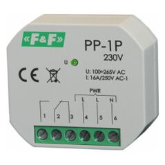 F&F Przekaźnik elektromagnetyczny 1P 16A P/T - PP-1P 230V 3167403 5908312598510