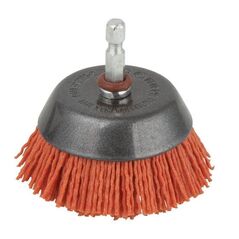Wolfcraft Szczotka nylonowa doczołowa 65mm trzpień 6mm czerwona (1506000) 3183827 4006885150607