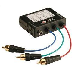 System przekazu sygnału AV Lindy Przedłużacz, konwerter Component 3 x RCA + Coaxial 1 x RCA - RJ-45 (32525) 3315261 4002888325257