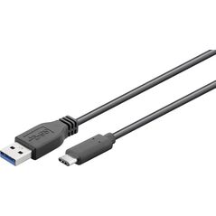 Kabel USB Goobay USB-A - USB-C 0.5 m Czarny (67999) 3373573 4040849679995