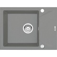 Zlewozmywak Deante Zlewozmywak 1-komorowy z krótkim ociekaczem Evora szary metalik (ZQJ S11A) 3403010 5908212054277