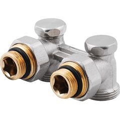 Perfexim Zawór grzejnikowy podwójny grzybkowy odcinający kątowy 1/2" GW (20-035-0000-000) 3411437 5901880002496