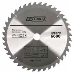 AWTools Piła tarczowa do drewna 180 x 30/22/16mm 40z (AW48461) 3427122 5902198749394