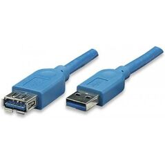 Kabel USB Techly USB-A - USB-A 0.5 m Niebieski (ICOC-U3-AA-005-EX) 4720818 8057685304901