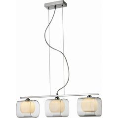 Lampa wisząca Torino Lampa wisząca zwis oprawa Azzardo Happy 3 3X40W G9 biała/chrom 2192-3P 4920585 5901238404842