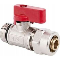Arco Zawór kulowy MINI 1/2" GZ czerwony ze złšczkš do rur wielowarstwowych 16x2 [40/80] 5014274 8428519073506