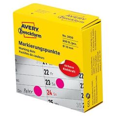 Avery Zweckform ETYKIETY ZF 3850 KÓŁKA DO ZAZNACZANIA 10 MM RÓŻOWE 5341419 4004182038505