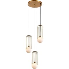 Lampa wisząca Italux Simon MDM-3938/3 GD 5631348 5900644439639