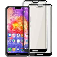 Hartowane Szkło 5D HUAWEI P20 LITE czarne FULL GLUE uniwersalny 6085598 5904161111368